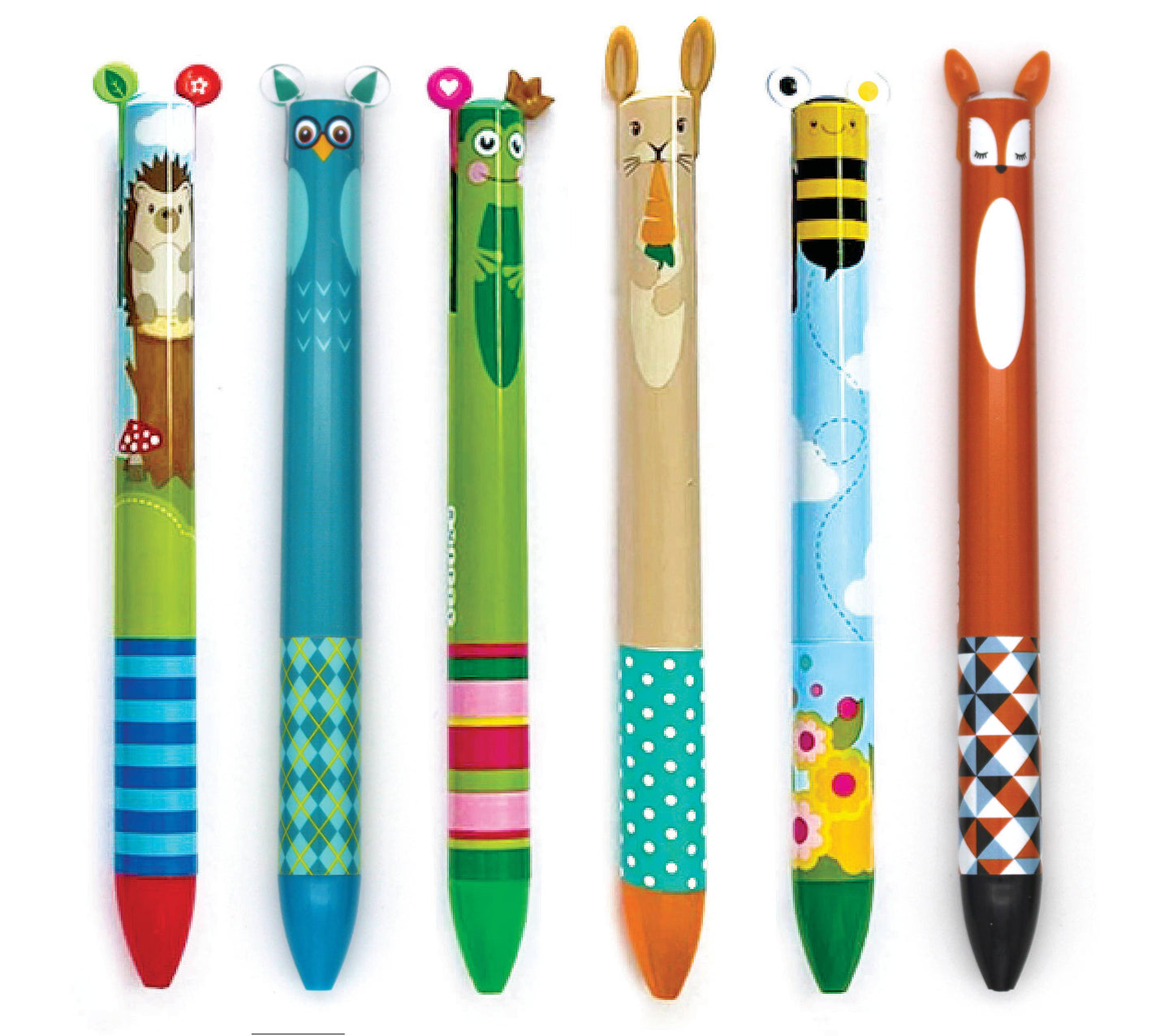 TWICE AS NICE WOODLAND 2 COLOR CLICK PEN DISPLAY OF 30