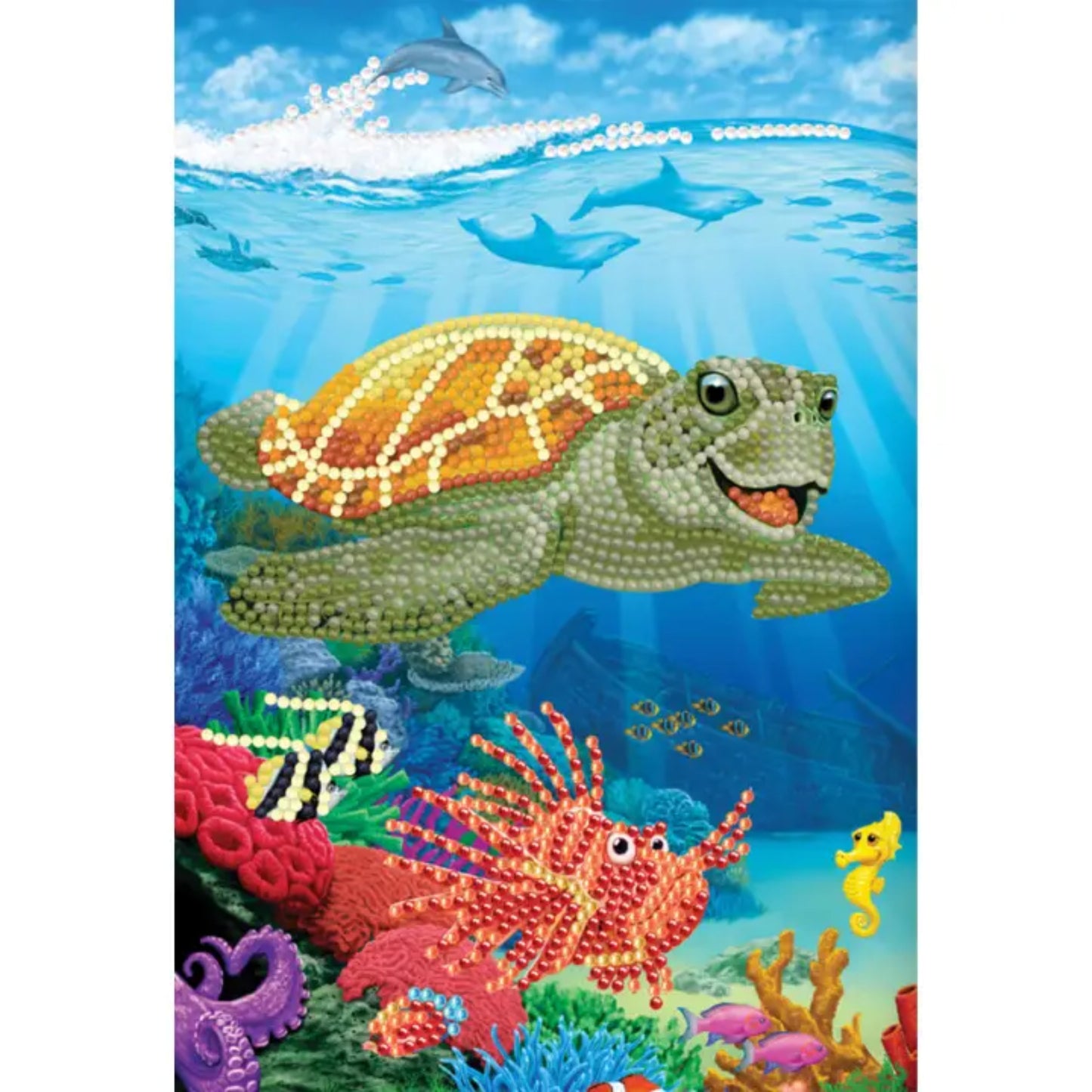 Crystal Art Notebook Kit: Underwater Turtle