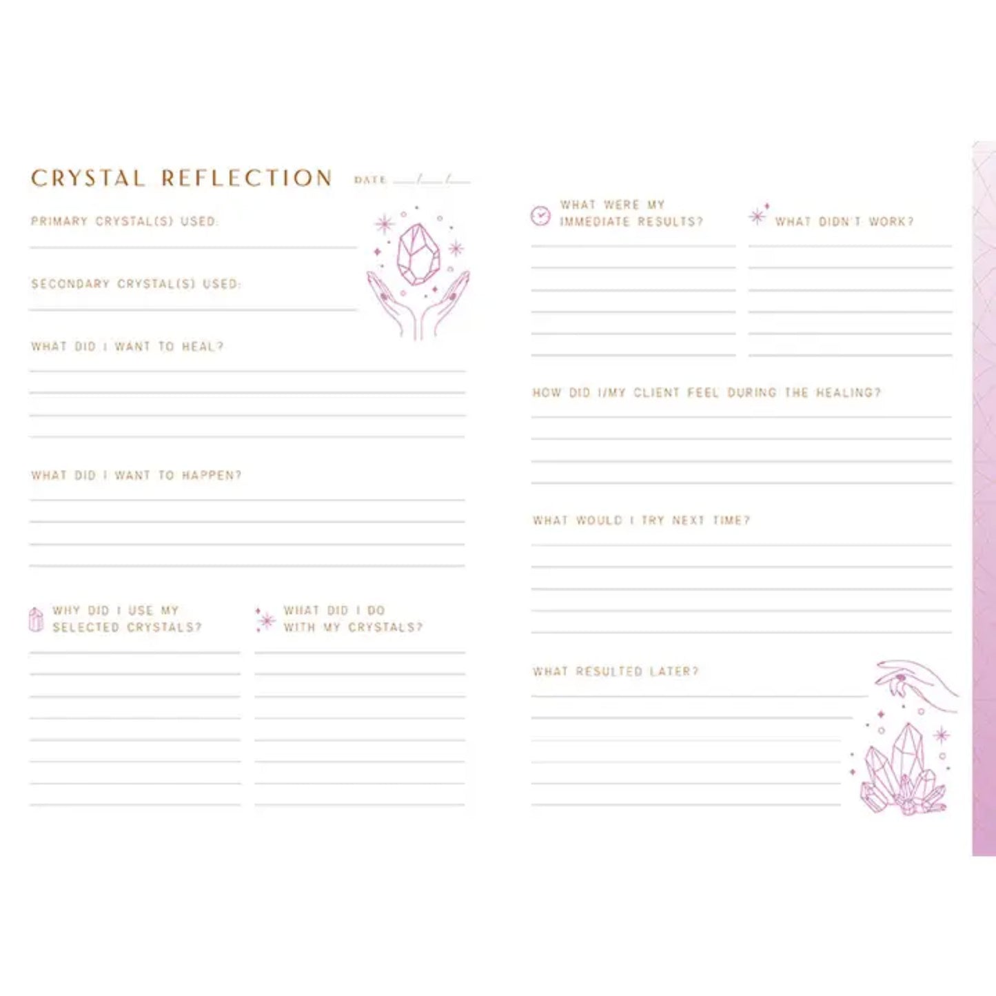 Crystal Healing Reflection Journal