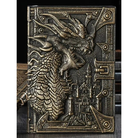 Dragon Retro Relief Leather Notebook Journal