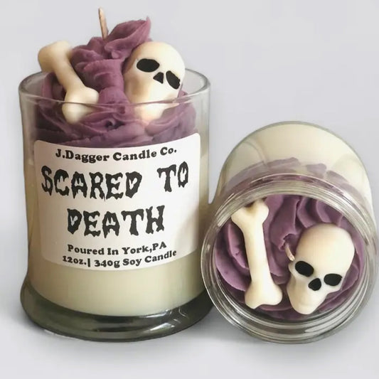 Skeleton Themed Halloween Soy Dessert Candles