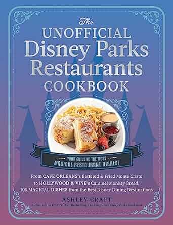 The Unofficial Disney Parks Restaurants Cookbook - hardcover NEW