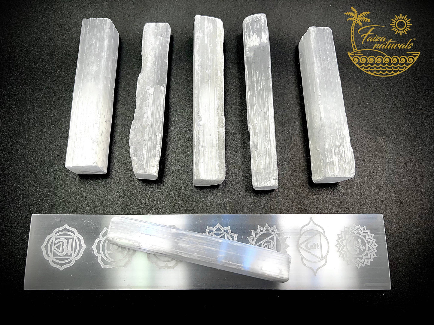 Selenite Crystal Wands (4 inch)  Imported from Morocco